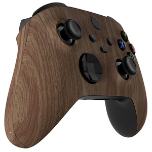 EXtremeRate Wooden Grain Replacement Front Housing Shell Case Cover Gamepad Handle <b>Grips</b> for Xbox Series X <b>Controller</b> <b>Grip</b> - Product Image 4