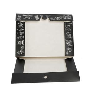 Boîte d'emballage de desserts noire personnalisée avec logo Boîte de pâtisserie de beignet <span class=keywords><strong>en</strong></span> carton plat pour boulangerie à emporter - Product Image 1