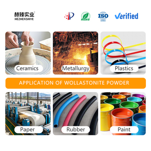 Poudre de wollastonite pour joints en caoutchouc Céramique durable Catalysée industriellement Efficacité énergétique Réduction des déchets - Product Image 2