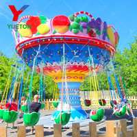 Manège à chaises volantes pour enfants, mini, coloré, à thème pastèque, pour centres commerciaux, jardins, parcs de loisirs et aires de jeux familiales