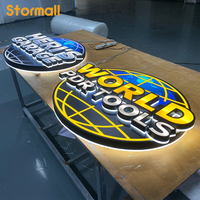 Letrero Luminoso 3D de Acrílico y Metal Personalizado para Edificios, Diseño de Letrero con Nombre de Tienda, Letrero Luminoso Solar Inalámbrico para el Hogar, Logotipo para Negocios