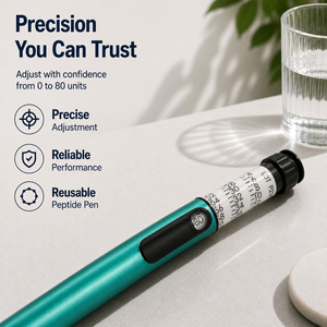 Reusable Durable Metal Peptide <b>Pen</b> V1 with Custom Logo <b>Refillable</b> Adjustable Dose Injection <b>Pen</b> for 3ml Glass Cartridge Vial - Product Image 4
