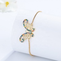 Couleur Creuser Papillon Gemme Fine Diamant Bracelet Charmes En Gros Pierres Naturelles Pour Bracelets