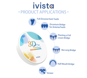 Blocco di Zirconia ad Alta Resistenza 1200MPa per Laboratorio Dentale, Disco in Ceramica di Zirconia Multistrato 3D Pro - Product Image 2