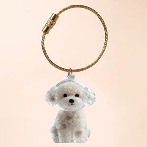 Dog & <b>Cat</b> Hair Storage PVC Cartoon Keychain Animal Design Dust-proof Waterproof Hair Ball Capsule Pendant Decoration - Product Image 1