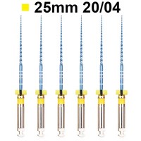 Limas Endodónticas Dentales 04 06 Taper, Limas Endodónticas Azules de Niti, Limas Rotatorias Activadas por Calor de 21 mm/25 mm para Preparación de Conductos Radiculares