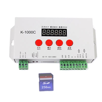 Controlador LED Programable a Todo Color K-1000c 5-24v UCS1093 WS2811 hasta 1500 Píxeles con Tarjeta SD 1 Canal