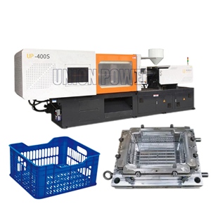 Máquina de moldeo por inyección de cesta de frutas y verduras, fabricante de máquina de fabricación de cajas de plástico completamente automática de 400 toneladas - Product Image 1
