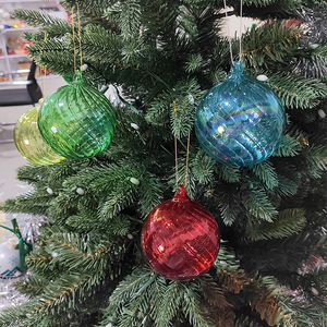 เครื่องประดับต้นคริสต์มาสตกแต่งคริสต์มาสขนาด6ซม. 8ซม. 10ซม. ใช้แขวนทำมือเป่าแก้วพร้อมตะขอ - Product Image 2