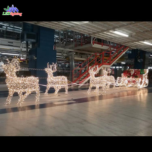 Traîneau à rennes vintage, décoration de noël, traîneau de noël en métal pour la décoration de table, dernier <span class=keywords><strong>luge</strong></span> de noël rouge en fer vintage - Product Image 3