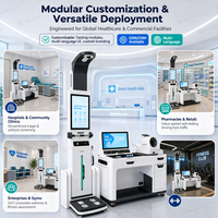 Kiosque de contrôle de santé portable de qualité médicale en libre-service, analyseur complet du corps (tension artérielle, SpO2, IMC, température), certifié CE