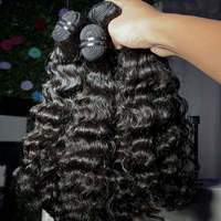 Extensiones de Cabello Virgen Indio 10A con Cutícula Alineada para Crochet, Cabello Indio para Trenzas Sin Nudos, Cabello Rizado Pre-Enlazado para Tejer