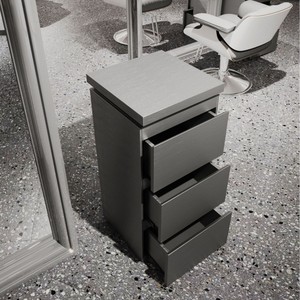 Barber Shop <b>Tool</b> Counter Hair Salon Dedicated Stainless Steel Hair <b>Storage</b> <b>Cabinet</b> with Drawer and Hair Dryer Rack - Product Image 4