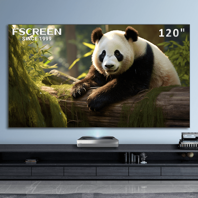 Fscreen Aura Series Fresnel ALR Projector Screen Fixed Frame 120 Inch 8K UHD UST 16:9 Home Theater