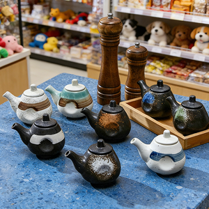 Dispensadores de Aceite y Vinagre de Cerámica Estilo Japonés - Botellas de Barro para Salsas/Condimentos para Cocina, <span class=keywords><strong>Bar</strong></span> y <span class=keywords><strong>Restaurante</strong></span> - Product Image 3