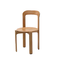 Chaise de salle à manger moderne en bois massif, empilable, avec dossier, pour la maison