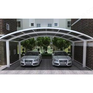 Lightweight Aluminum Alloy Carport with PC Sunboard Easy to Install for Sun Rain Protection Nature Pressure Treated Wood Type - Product Image 6