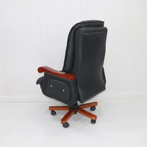 Bureau en cuir Boss Manager Chaise d'ordinateur Ascenseur moderne inclinable rotatif Volume personnel Président chaise meubles sur mesure