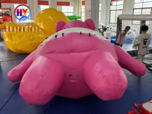 Jouets aquatiques amusants Disco <span class=keywords><strong>gonflable</strong></span> à gros nez <span class=keywords><strong>rose</strong></span>, <span class=keywords><strong>bateau</strong></span> d'ours mignon, tube remorquable, <span class=keywords><strong>bateau</strong></span> <span class=keywords><strong>gonflable</strong></span> pour le plaisir de l'eau - Product Image 6