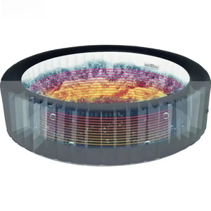 Vente flash : Bain à remous portable rond <span class=keywords><strong>en</strong></span> PVC, baignoire <span class=keywords><strong>gonflable</strong></span> à jet de bulles <span class=keywords><strong>pour</strong></span> piscine, accessoire de baignoire à glace - Product Image 4