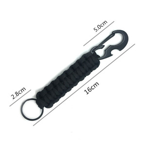 Paracord llavero cordón tejido supervivencia cordones para hombres mujeres cuerda resistente táctico multifuncional mosquetón abrebotellas - Product Image 2