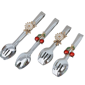 <span class=keywords><strong>Ustensiles</strong></span> en acier inoxydable de style européen Cuillères et pinces à <span class=keywords><strong>salade</strong></span> exquises pour gâteau de buffet de fête et vaisselle de banquet d'anniversaire - Product Image 1