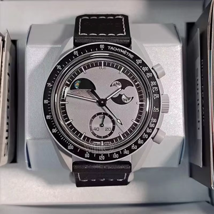 Les boîtes de montre à quartz pour hommes en gros de haute qualité conviennent aux blocs de couleur Omega, aux séries complètes Soleil, Lune, Saturne et Neptune - Product Image 1