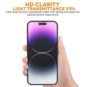 Protector de Pantalla para iPhone 14 Pro Max, Cristal Templado Transparente HD 9H, Antiarañazos, Compatible con Fundas, Sin Burbujas - Product Image 4