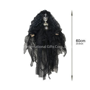 Décoration de squelette suspendu d'<span class=keywords><strong>horreur</strong></span> de 60 cm pour Halloween 2025, décoration de fête, fantôme noir, accessoires de maison hantée, décorations de <span class=keywords><strong>thriller</strong></span>, vente chaude - Product Image 2