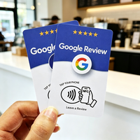 Carte de commentaires Google personnalisée avec technologie RFID NFC : Code QR pour avis des clients, partage sur les réseaux sociaux, paiement, hôtel