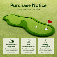 Maßgefertigte 9-Loch Mini-Golf Kunstrasenmatte für Innen/Außen, Trainingshilfe aus EVA - Übungs-Golf-Putting-Green