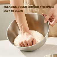 Bol à salade en acier inoxydable Lekfre, passoire à légumes, bol à salade en acier inoxydable, bol à salade de fruits pour la restauration avec échelle