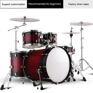 Erwachsene Kinder 5-teiliges Doppelschicht-Ahornholz Umweltfreundliches Schlagzeug-Set für Heim-Musikalische Übung Aufführung Prüfung AOOLOO JP-900 - Product Image 4