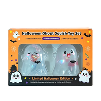 Nouvel Arrivage Jouet Squishy Fantôme d'Halloween 8CM, Balle Anti-stress à Remplir de Vaseline, Boîte Mystère Amusante