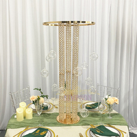 Support de table en métal doré pour centre de table de mariage