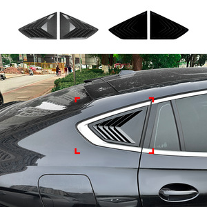 BMW X6 G06 2019+ Rear Window Quarter Window Louvered Decals Piano Black Carbon Fiber Texture Exterior Modification - Product Image 3