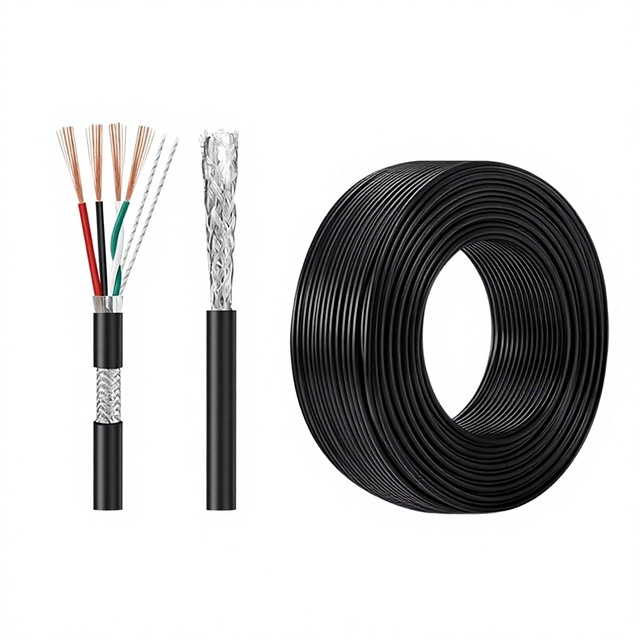 2725 Double Shielded USB2.0 Data Cable with Aluminum Foil Braiding 22+28AWG 4-Core Twisted Pair for Data Transmission