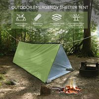 Tente thermique en mylar imperméable pour 2 personnes, abri de survie d'urgence, tente tubulaire