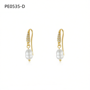 Pendientes de Moda DE PERLAS PE0535 para Mujer, Joyería de Alta Calidad - Product Image 2