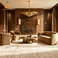 Sofa Minimalis Indoor Sectional Ruang Tamu Berbahan Kain Set Furnitur Modern Ramah Lingkungan Dapat Disesuaikan untuk Lobi Hotel