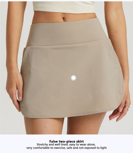 XW-DQ1514 nuovo Design alla moda ragazze tinta unita palestra set sport sport Tennis indossare gonna per le donne - Product Image 2