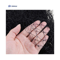 Grosse maille Noir PE volière nouée 30gsm filets à oiseaux pour attraper les oiseaux