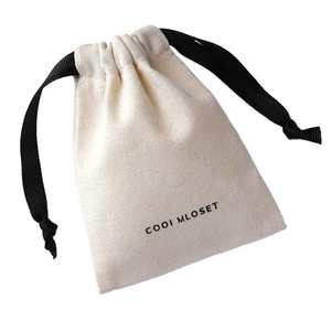 Bolsa de Algodón Resistente con Cordón, Bolsa de Regalo de Lona de Algodón Impresa, Bolsitas Personalizadas de Fábrica para Joyería - Product Image 5