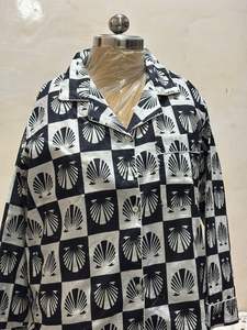 Ensemble de pyjama long et confortable pour femmes, imprimé à la main, 100% coton biologique, vêtements de détente faits à la main, combinaison de nuit longue pour l'intérieur - Product Image 4