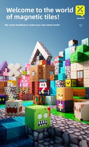 Bloques Magnéticos de Construcción My World, Juego Completo, Juguete Educativo Temático para el Desarrollo Cerebral de los Niños - Product Image 5