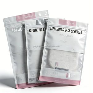 Sachets Doypack Personnalisés en Plastique Transparent Argenté avec Fermeture Zip, Qualité Alimentaire, 100g 200g 500g, pour Emballage de Gommage Corporel SPA et Soins Personnels - Product Image 1