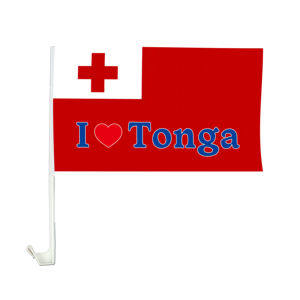 ธงรถยนต์ Tonga พร้อมคลิปติดเสาพลาสติก17 "x <span class=keywords><strong>12</strong></span>" ธงติดรถยนต์ - Product Image 1