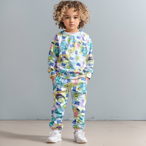 Custom alta qualidade gola camisola conjunto com bolso roupas de bambu Halloween infantil - Product Image 1