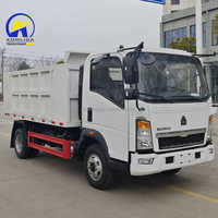 Camion benne léger diesel d'occasion chinois 4x2 6 roues Howo 10 tonnes Camion benne Sinotruk d'occasion à vendre