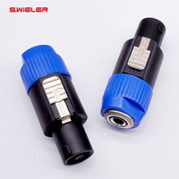 Adaptateur Speakon mâle vers mono 1/4 pouce TS femelle pour amplificateur de scène, connecteur de mixeur NL4FC, adaptateur de haut-parleur 6,35 mm